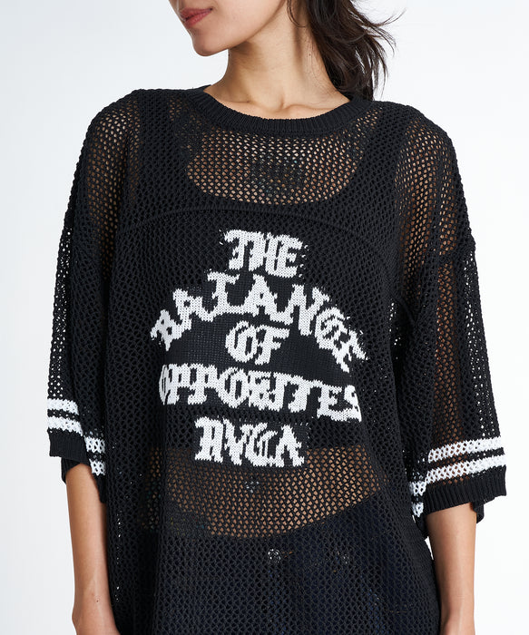 RVCA ウィメンズ MESH KNIT FOOTBALL TEE セーター 【2026年夏モデル】 BLK / M
