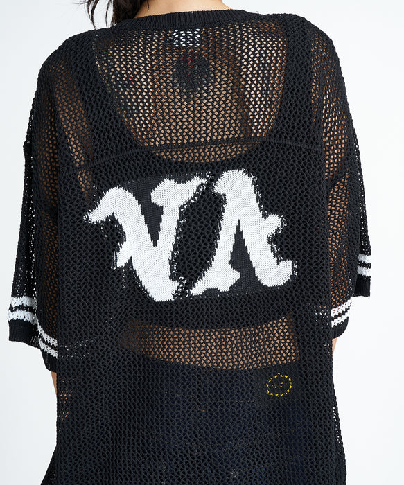 ニット+セーター athletic wear MASON MESH KNIT RVCA ウィメンズ MESH KNIT FOOTBALL TEE セーター 【2026年夏モデル】