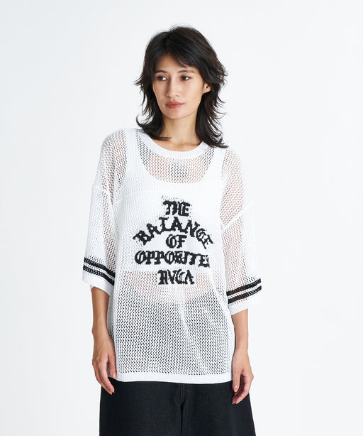 RVCA ウィメンズ MESH KNIT FOOTBALL TEE セーター 【2026年夏モデル】 WHT / M
