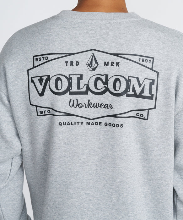 VOLCOM メンズ WORKWEAR CREW トレーナー 【2026年秋冬モデル】