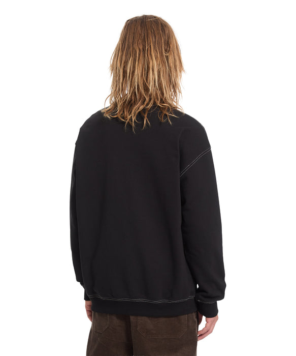 VOLCOM メンズ I GO PSYCHO トレーナー 【2026年秋冬モデル】 BLK / XL