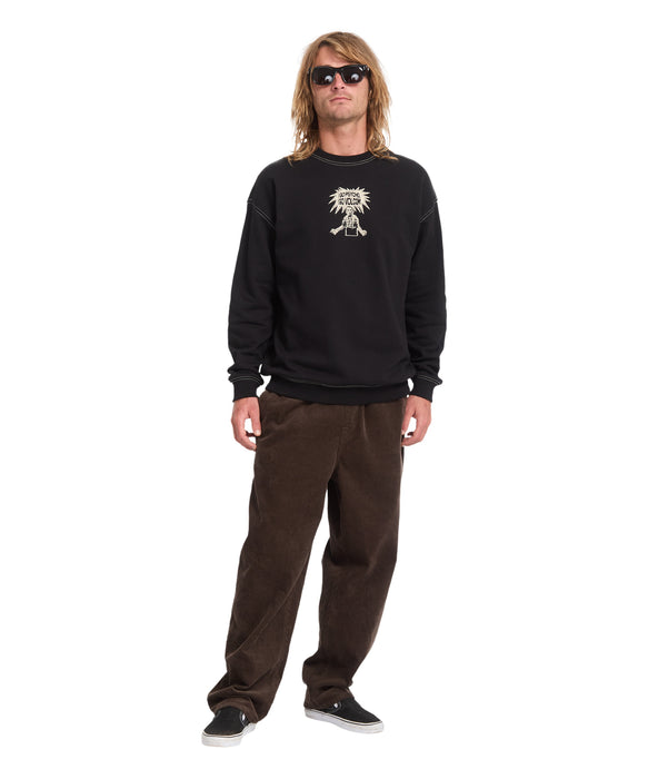 VOLCOM メンズ I GO PSYCHO トレーナー 【2026年秋冬モデル】 BLK / XL