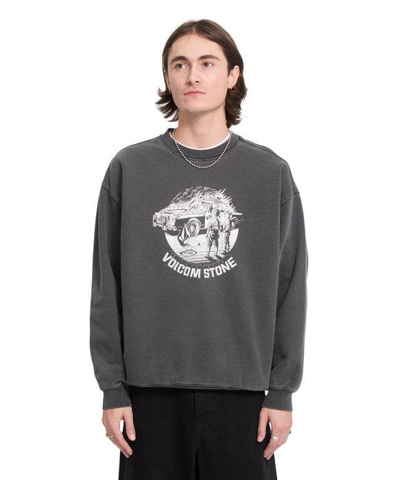 VOLCOM メンズ LIFER CREW トレーナー 【2026年秋冬モデル】 BLK / XL