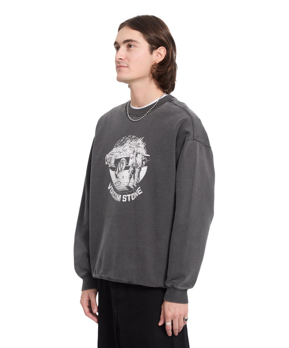 VOLCOM メンズ LIFER CREW トレーナー 【2026年秋冬モデル】 BLK / XL