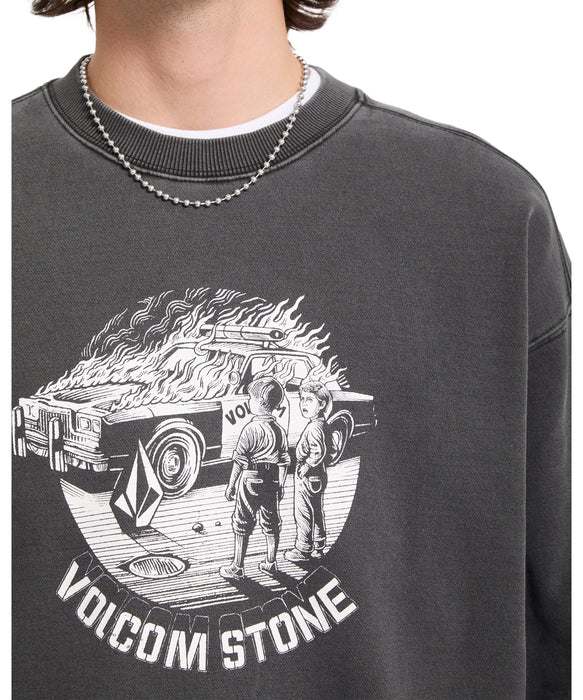 VOLCOM メンズ LIFER CREW トレーナー 【2026年秋冬モデル】 BLK / XL