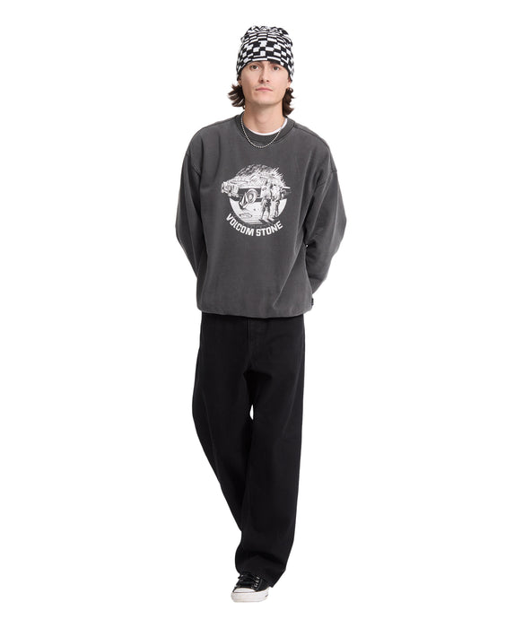 VOLCOM メンズ LIFER CREW トレーナー 【2026年秋冬モデル】 BLK / XL