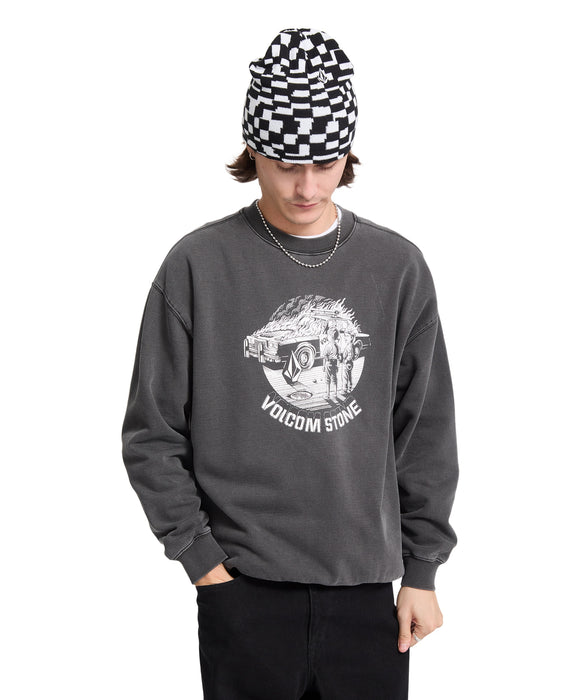 VOLCOM メンズ LIFER CREW トレーナー 【2026年秋冬モデル】 BLK / XL