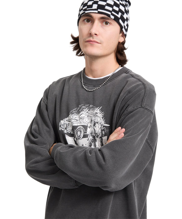 VOLCOM メンズ LIFER CREW トレーナー 【2026年秋冬モデル】 BLK / XL