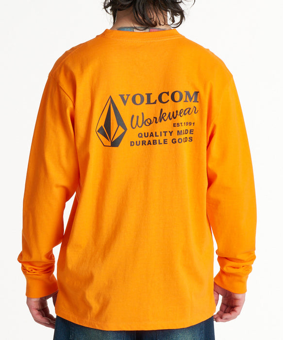 VOLCOM メンズ WORKWEAR LS ロンT 【2026年秋冬モデル】 ORG / XL