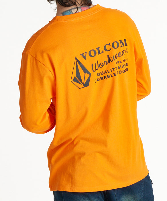 VOLCOM メンズ WORKWEAR LS ロンT 【2026年秋冬モデル】 ORG / XL