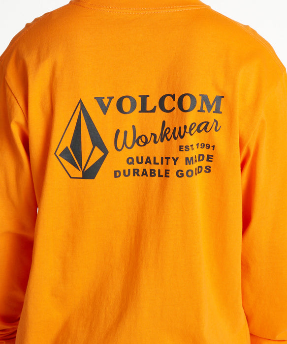 VOLCOM メンズ WORKWEAR LS ロンT 【2026年秋冬モデル】 ORG / XL