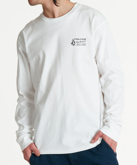 VOLCOM メンズ WORKWEAR LS ロンT 【2026年秋冬モデル】 WHT / XL