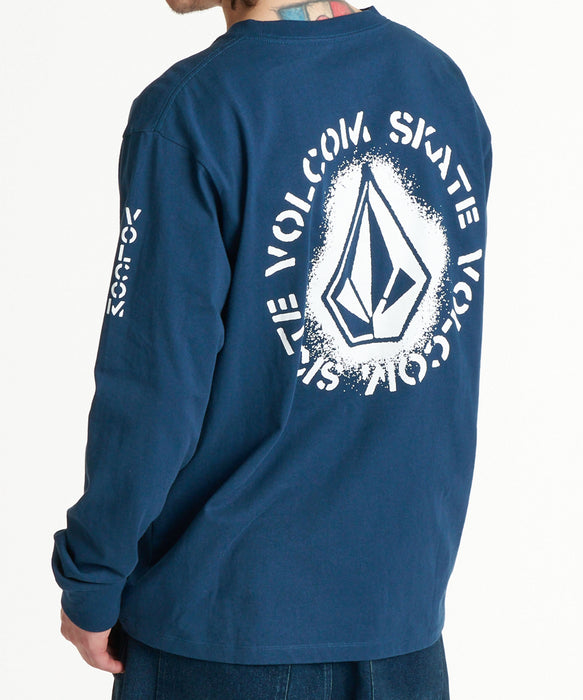 VOLCOM メンズ SKATE VITALS LS ロンT 【2026年秋冬モデル】 NVY / XL
