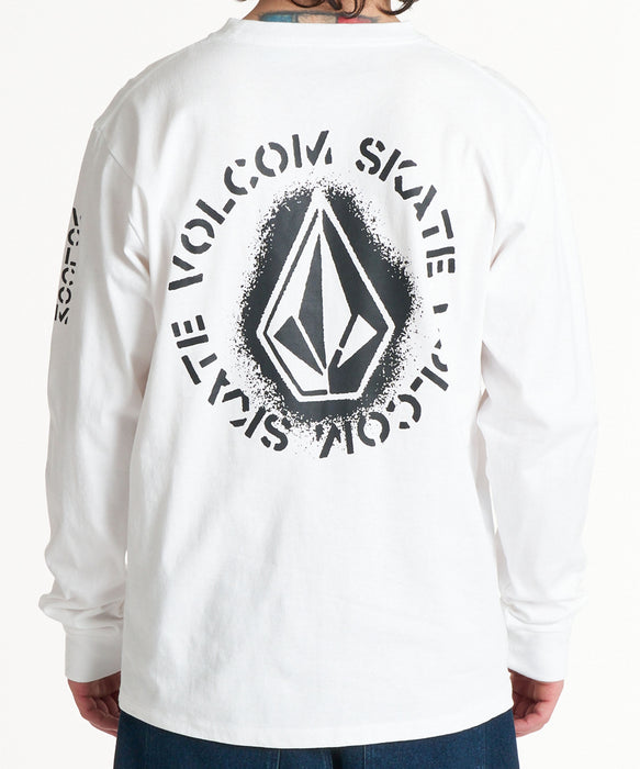 VOLCOM メンズ SKATE VITALS LS ロンT 【2026年秋冬モデル】 WHT / XL