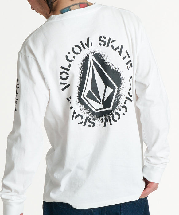 VOLCOM メンズ SKATE VITALS LS ロンT 【2026年秋冬モデル】 WHT / XL