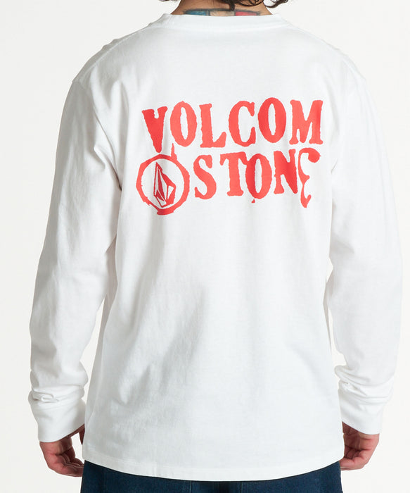 VOLCOM メンズ STONESTOWN LS ロンT 【2026年秋冬モデル】 WHT / XL