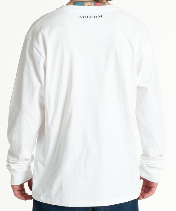 VOLCOM メンズ BURDEN LS ロンT 【2026年秋冬モデル】 WHT / XL