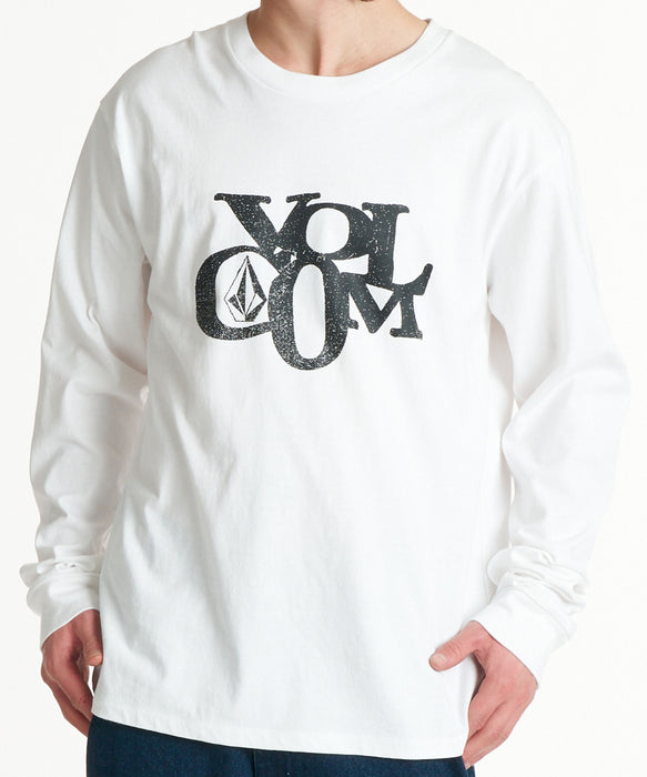 VOLCOM メンズ BURDEN LS ロンT 【2026年秋冬モデル】 WHT / XL