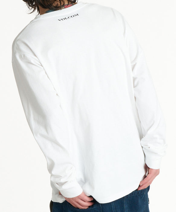 VOLCOM メンズ BURDEN LS ロンT 【2026年秋冬モデル】 WHT / XL
