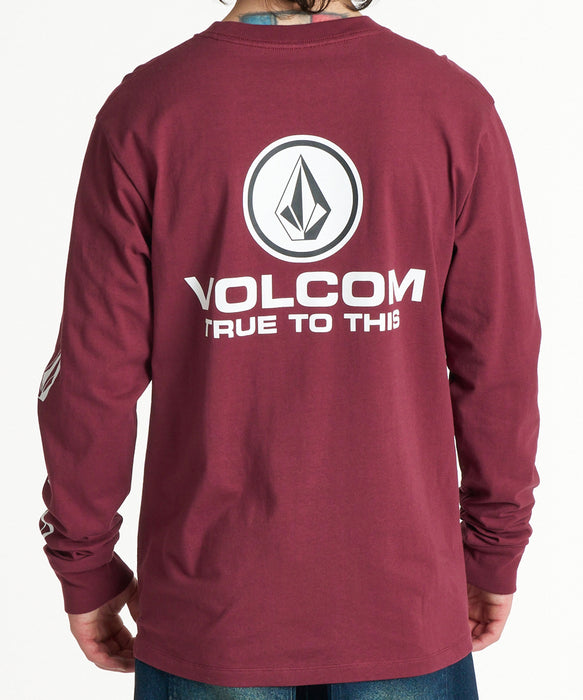 VOLCOM メンズ TRUE TO THIS LS ロンT 【2026年秋冬モデル】 BUR / XL