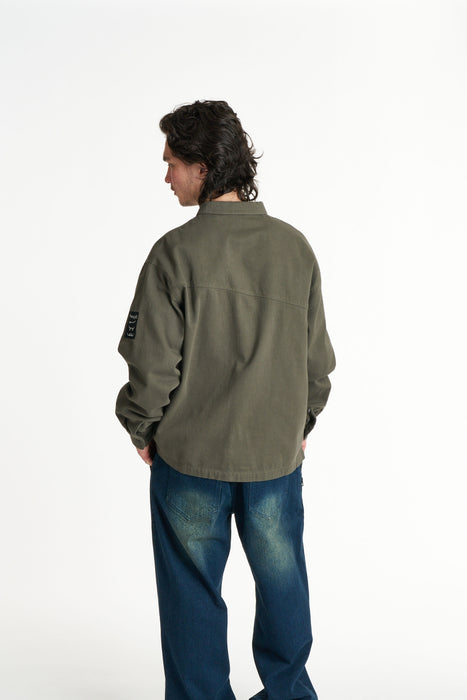 VOLCOM メンズ THE EVERGREEN LS SHIRTS 長袖シャツ 【2026年秋冬モデル】 OLV / XL