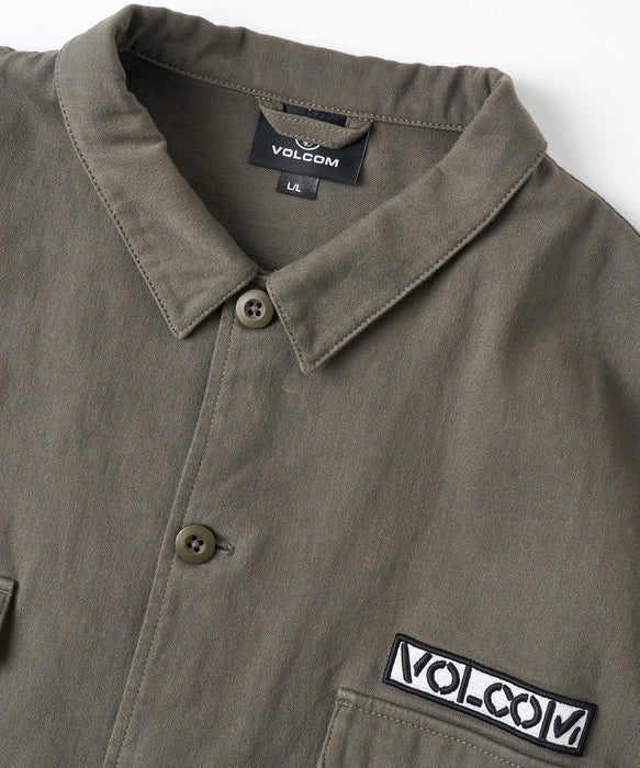 VOLCOM メンズ THE EVERGREEN LS SHIRTS 長袖シャツ 【2026年秋冬モデル】 OLV / XL