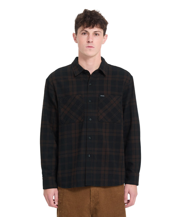 VOLCOM メンズ HUNKSTONE LS 長袖シャツ 【2026年秋冬モデル】 CAO / XL