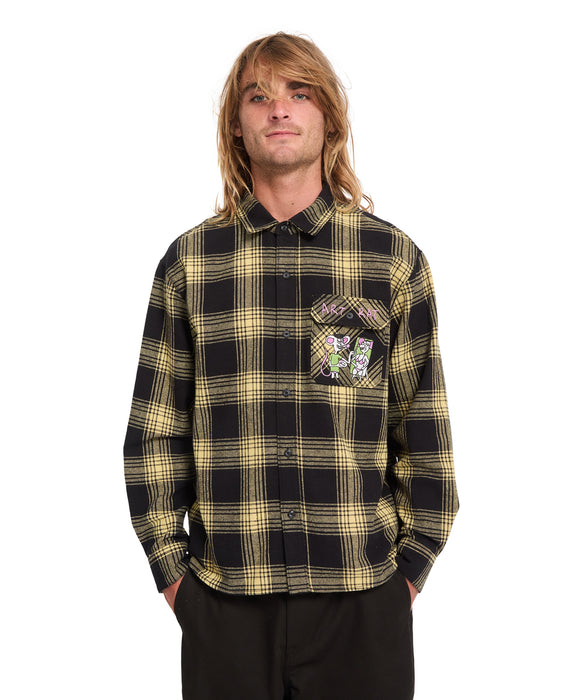 VOLCOM メンズ FA OZZY PLAID LS 長袖シャツ 【2026年秋冬モデル】 MUS / XL
