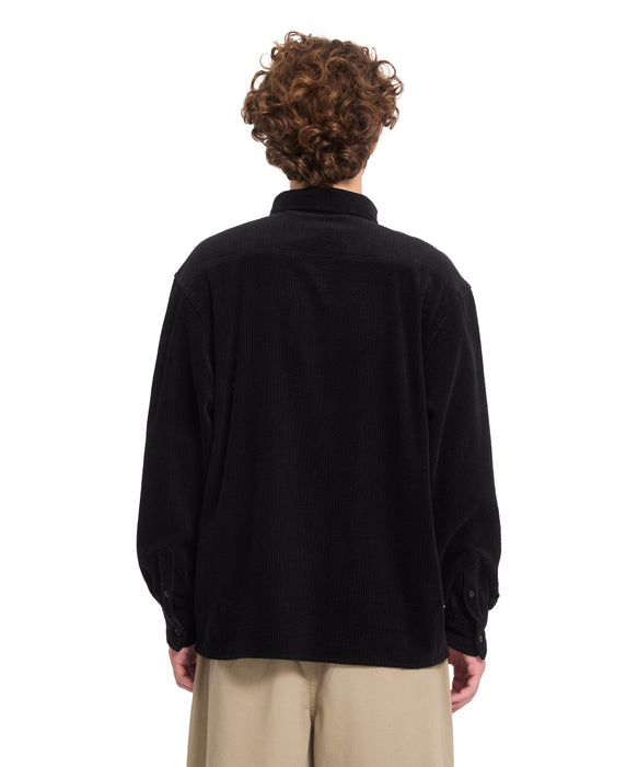 VOLCOM メンズ FA OZZY CORD LS 長袖シャツ 【2026年秋冬モデル】 BLK / XL