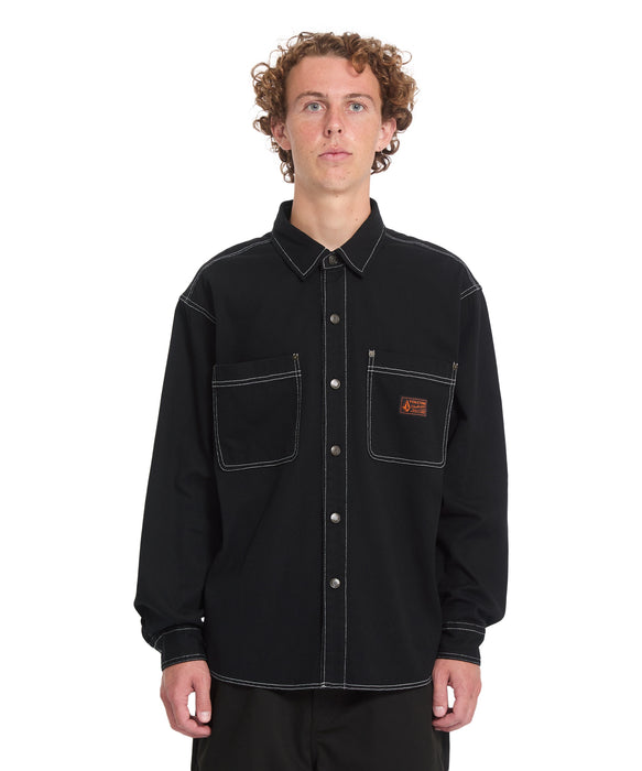 VOLCOM メンズ LEVELSTONE LS 長袖シャツ 【2026年秋冬モデル】 BCI / XL