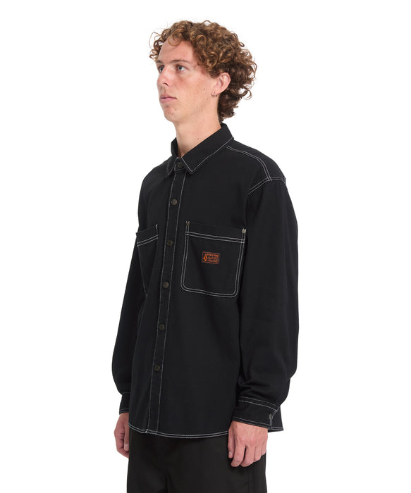 VOLCOM メンズ LEVELSTONE LS 長袖シャツ 【2026年秋冬モデル】 BCI / XL