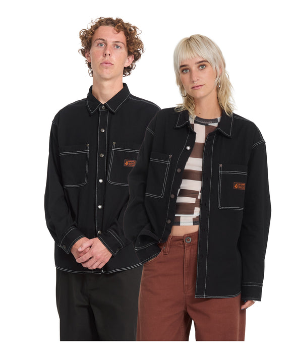 VOLCOM メンズ LEVELSTONE LS 長袖シャツ 【2026年秋冬モデル】 BCI / XL