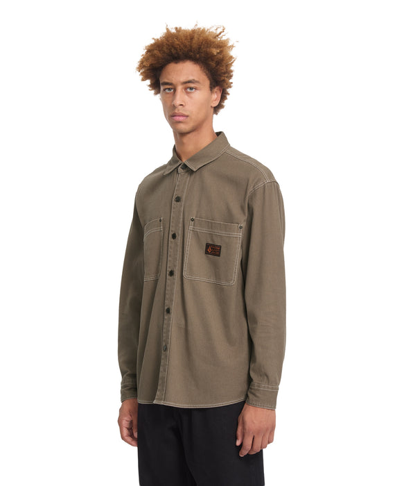VOLCOM メンズ LEVELSTONE LS 長袖シャツ 【2026年秋冬モデル】 ETH / XL