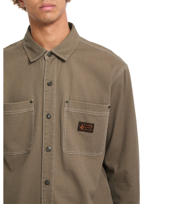 VOLCOM メンズ LEVELSTONE LS 長袖シャツ 【2026年秋冬モデル】 ETH / XL