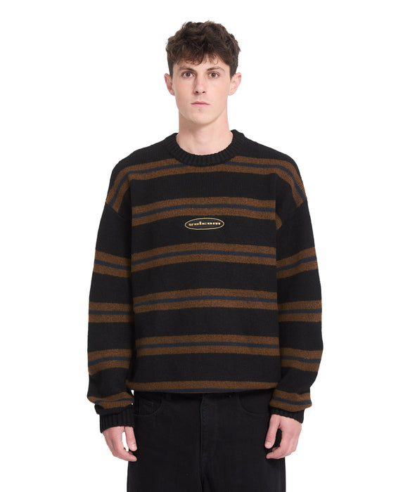 VOLCOM メンズ STRIPERSTAND SWEATER セーター 【2026年秋冬モデル】 BLK / XL