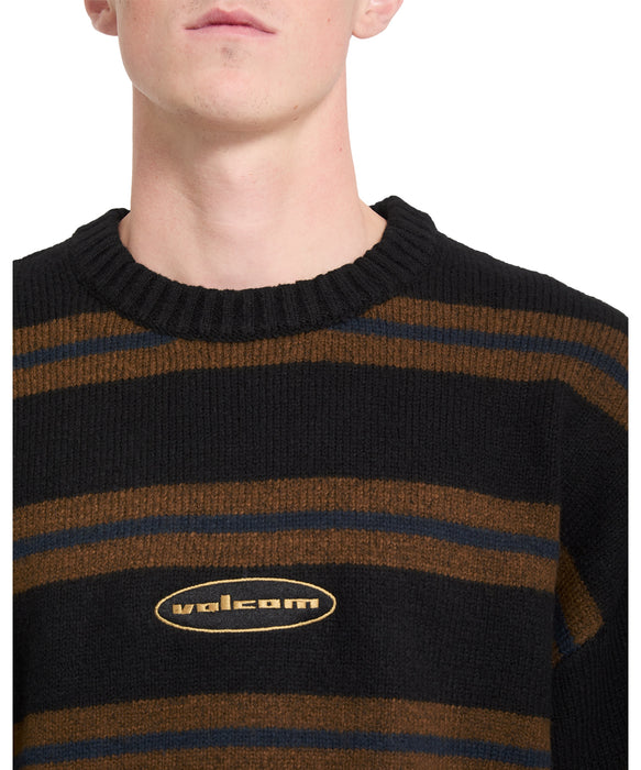 VOLCOM メンズ STRIPERSTAND SWEATER セーター 【2026年秋冬モデル】 BLK / XL