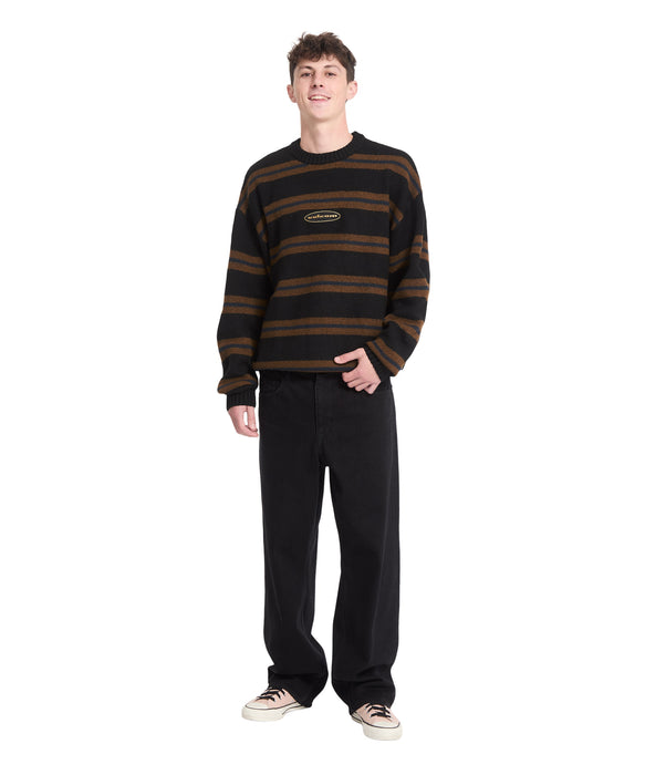 VOLCOM メンズ STRIPERSTAND SWEATER セーター 【2026年秋冬モデル】 BLK / XL