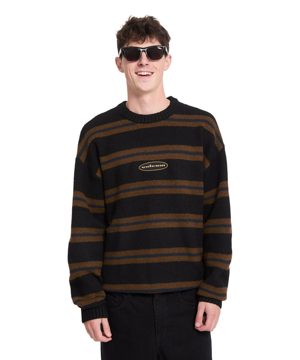 VOLCOM メンズ STRIPERSTAND SWEATER セーター 【2026年秋冬モデル】 BLK / XL