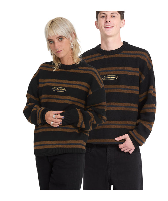 VOLCOM メンズ STRIPERSTAND SWEATER セーター 【2026年秋冬モデル】 BLK / XL