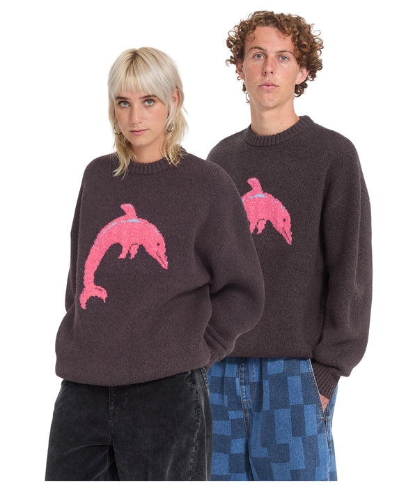 VOLCOM メンズ FA OZZY SWTR DOLPHIN セーター 【2026年秋冬モデル】 RSN / XL