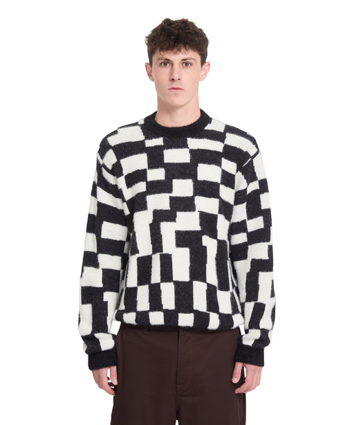 VOLCOM メンズ FA CARRAU SWTR CHECK セーター 【2026年秋冬モデル】 BLK / XL