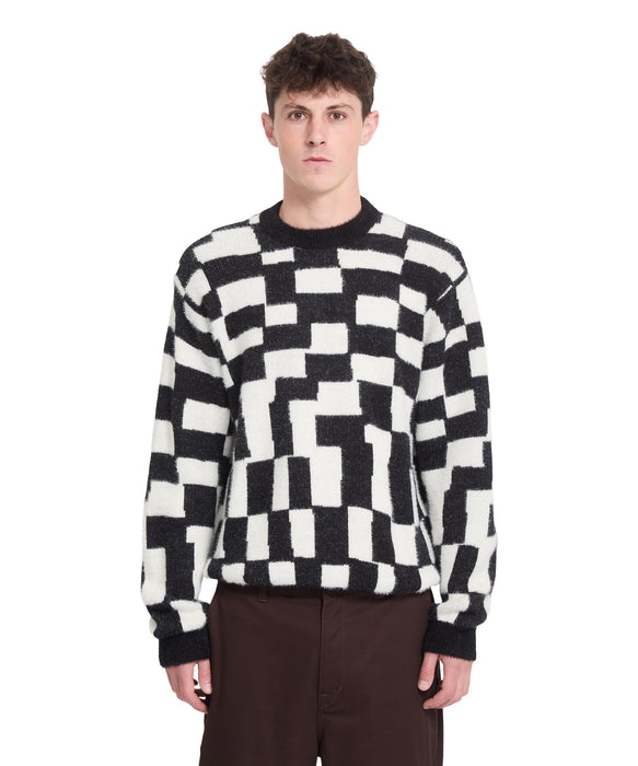 VOLCOM メンズ FA CARRAU SWTR CHECK セーター 【2026年秋冬モデル】 BLK / XL