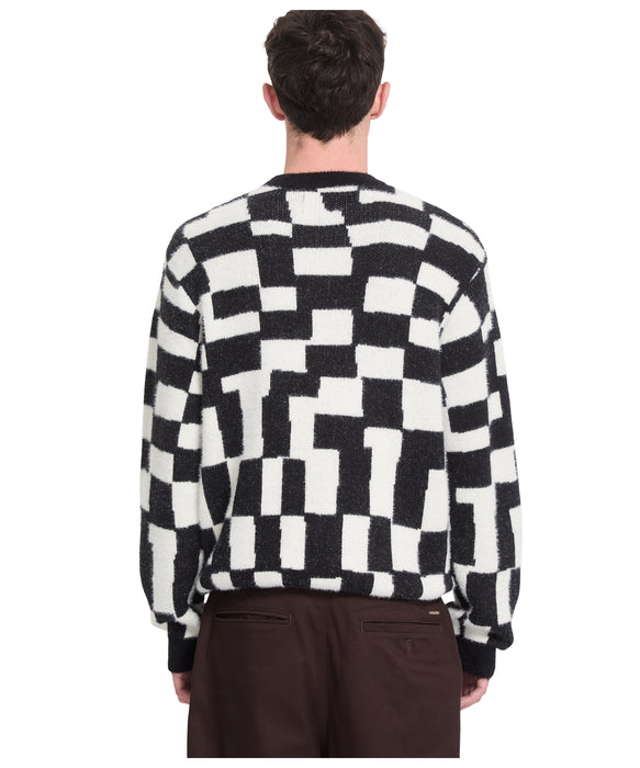 VOLCOM メンズ FA CARRAU SWTR CHECK セーター 【2026年秋冬モデル】 BLK / XL