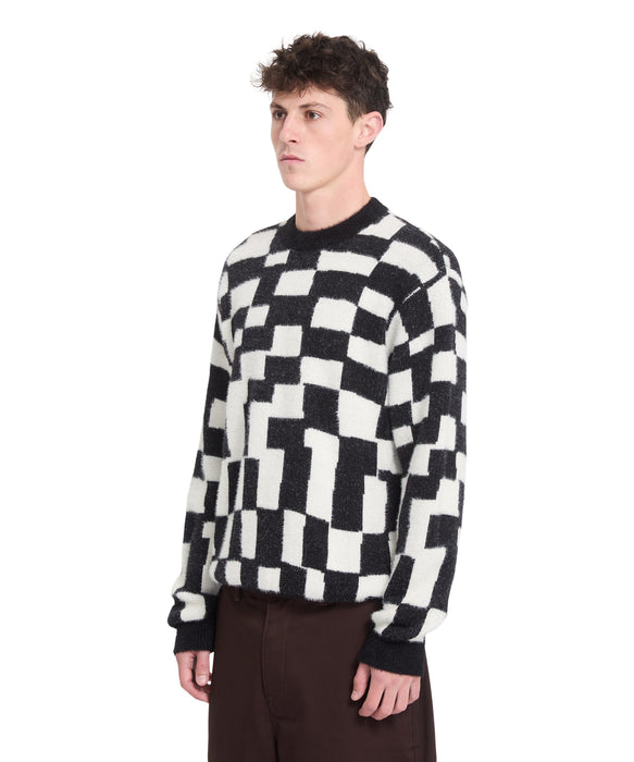 VOLCOM メンズ FA CARRAU SWTR CHECK セーター 【2026年秋冬モデル】 BLK / XL