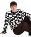 VOLCOM メンズ FA CARRAU SWTR CHECK セーター 【2026年秋冬モデル】 BLK / XL