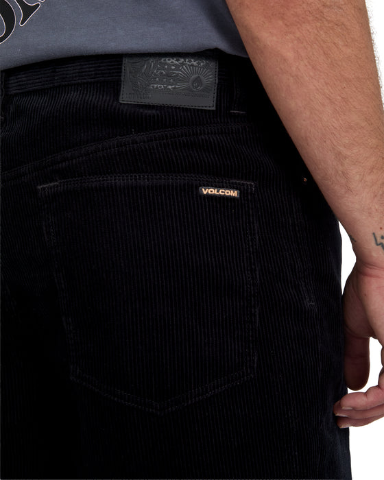 VOLCOM メンズ BILLOW TAPERED CORD PANT ロングパンツ 【2026年秋冬モデル】 BLK / 36