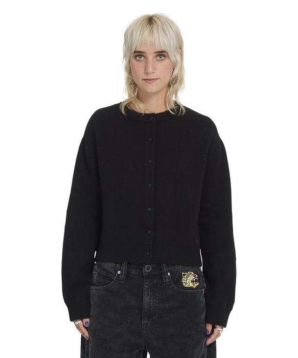 VOLCOM ウィメンズ FA OZZY CARDIGAN カーディガン 【2026年秋冬モデル】 BLK / M