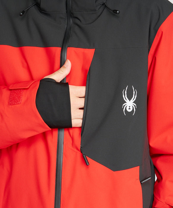 SPYDER メンズ LEADER JACKET J ジャケット RED / L