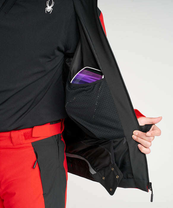 SPYDER メンズ LEADER JACKET J ジャケット RED / L