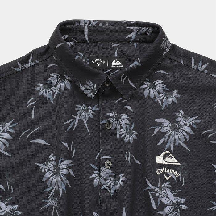 【QUIKSILVER X Callaway】CWQS COASTAL FLORAL POLO SS花柄プリント半袖シャツ